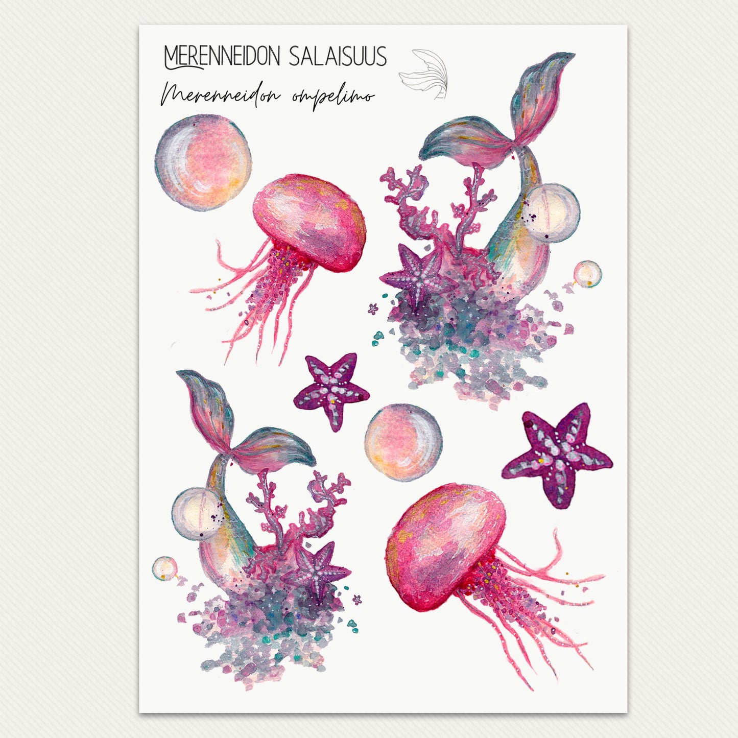 Merenneidon salaisuus, tarra-arkki