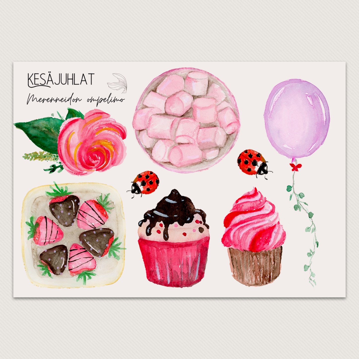 Kesäjuhlat, tarra-arkki