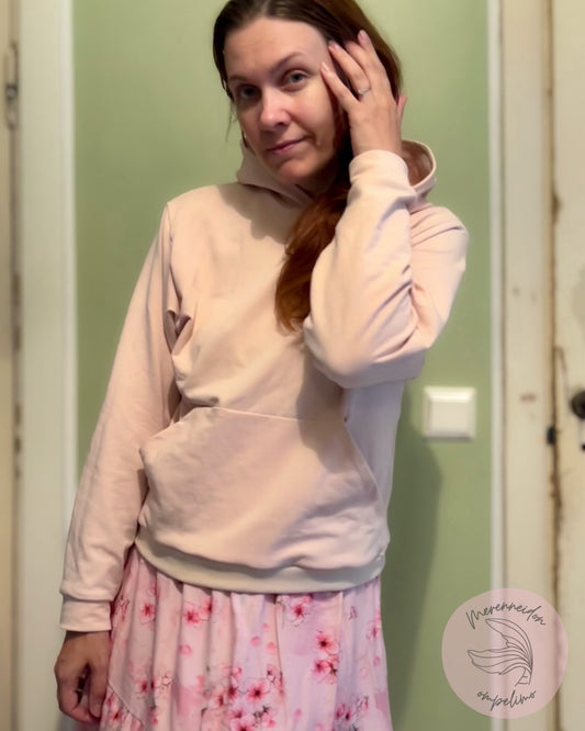 Huppari/collegepaita, unisex, oma kangas