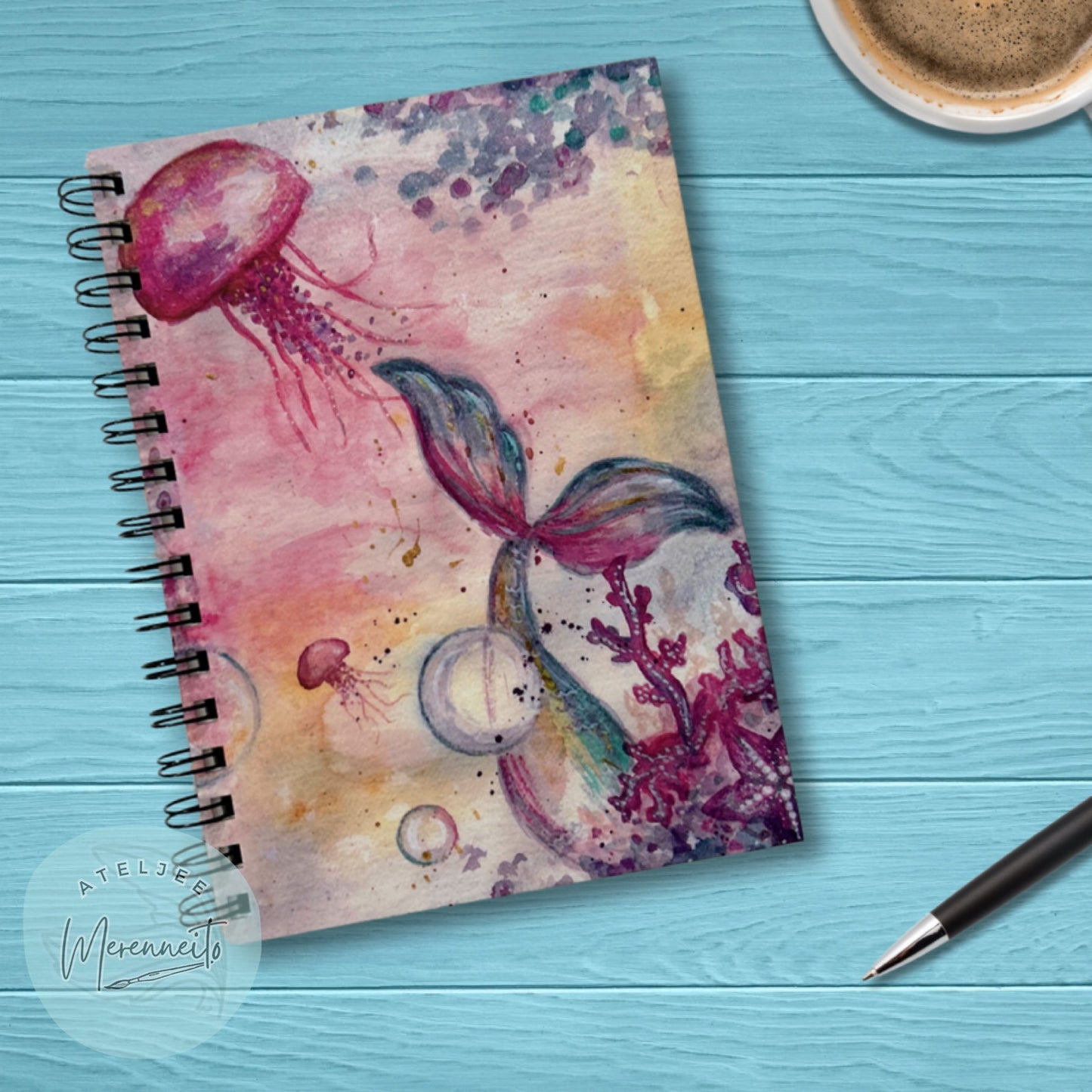 Merenneidon salasuus A5-muistikirja