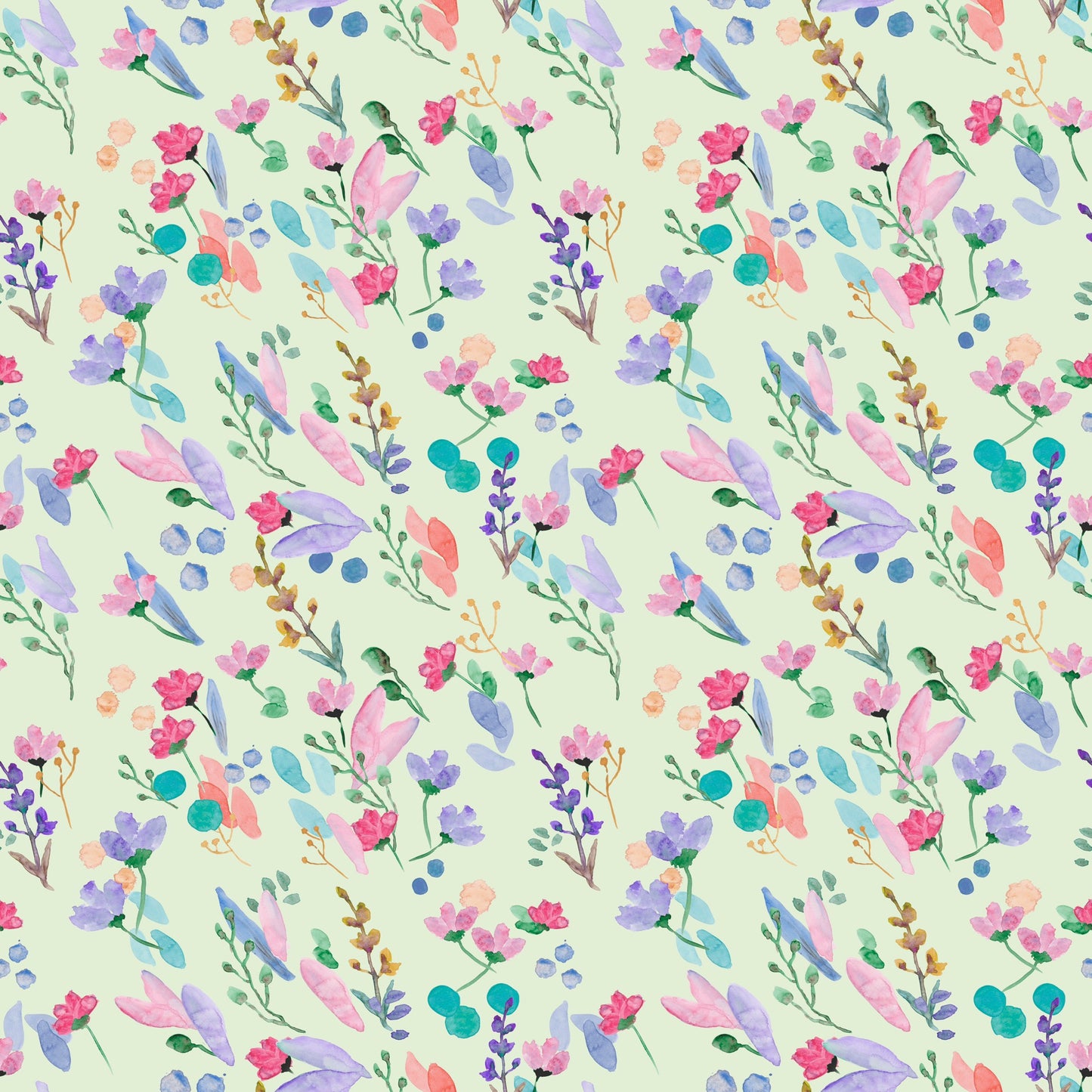 Kukkaissade (vihreä), kudottu bambuviskoosi