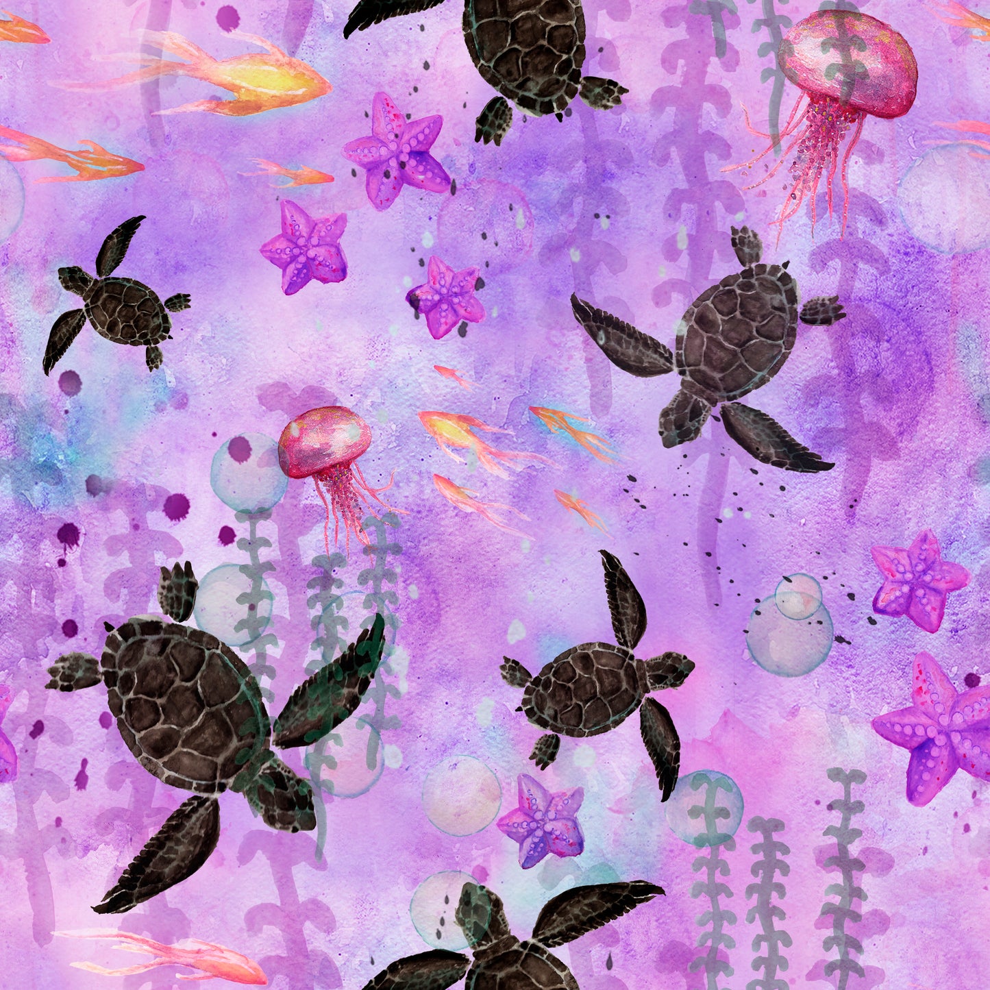 Kilpikonnien matkassa, liila -harsokangas