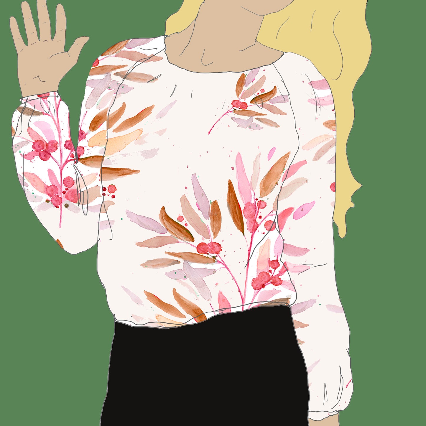 Huurremarjat (punainen) -luomutrikoo