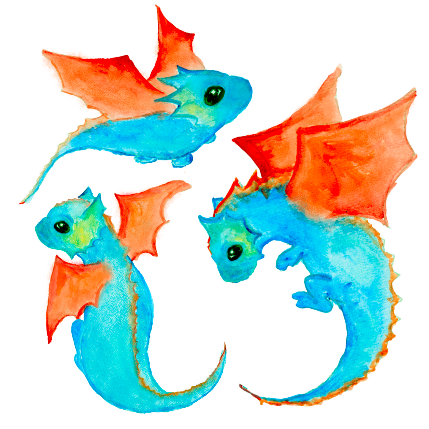 Silityskuva-arkki Leikkisät lohikäärmeet