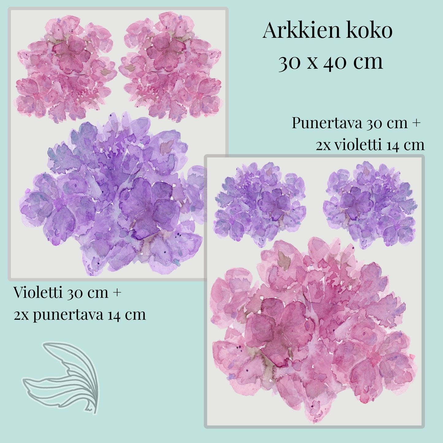 Sisustustarrat (useampi erilainen) Hortensia