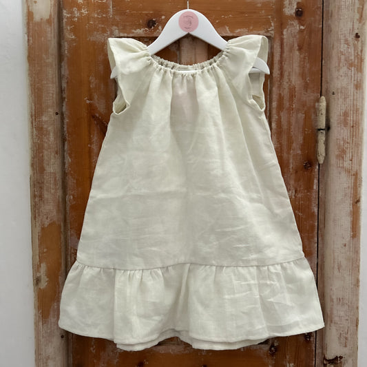 Minttu-mekko, luonnonvalkoinen 98/104 cm