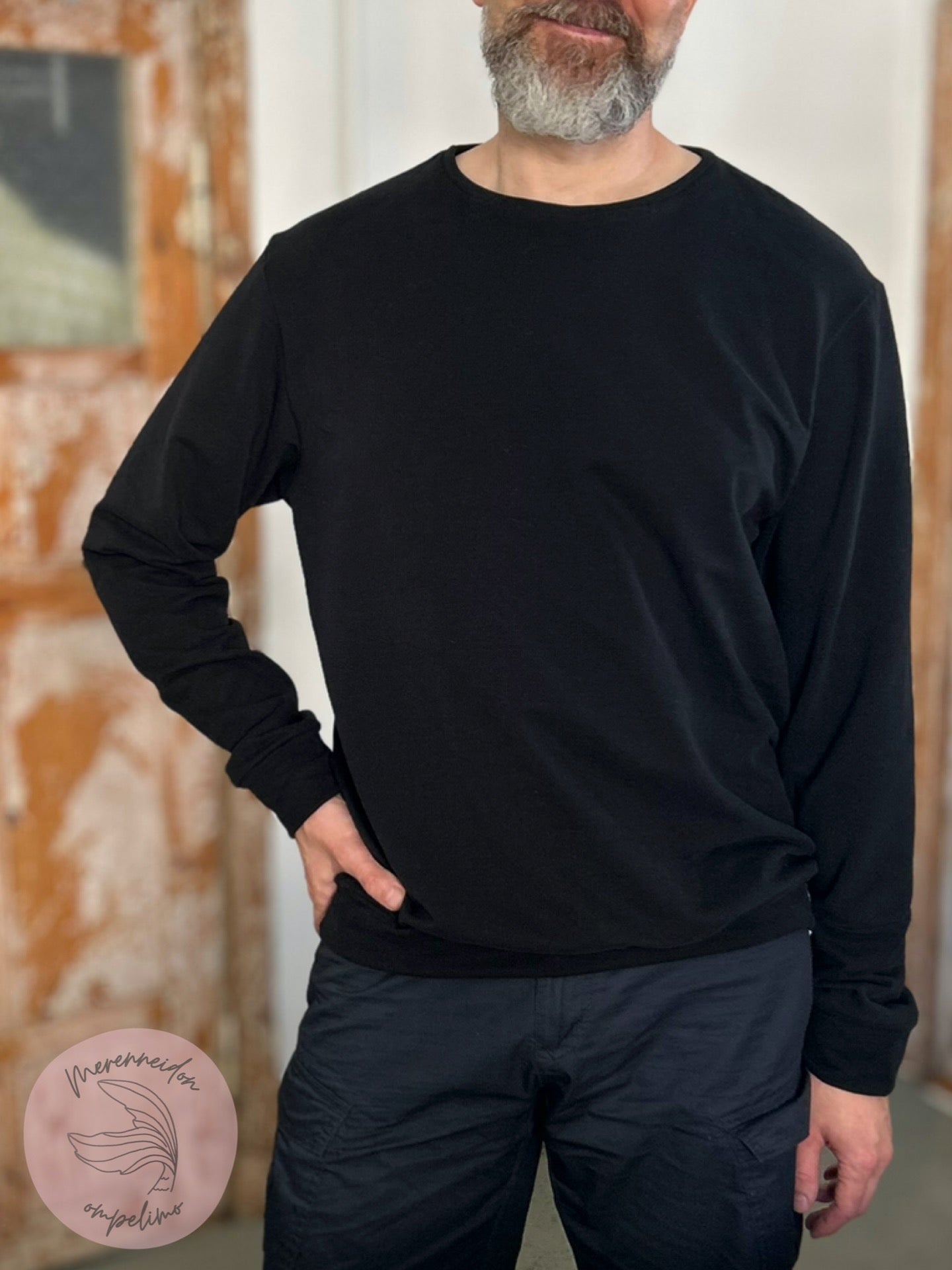 Huppari/collegepaita, unisex, oma kangas