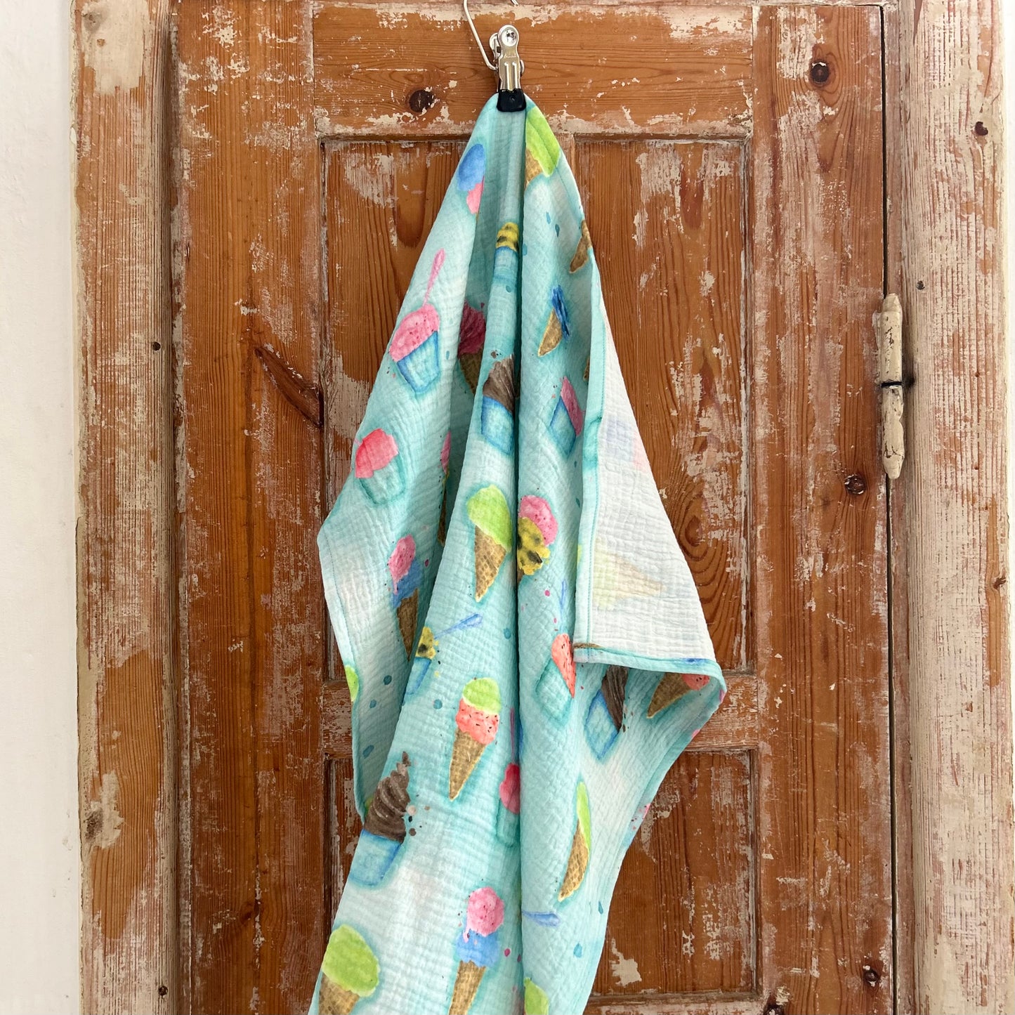 Jäätelöpäivä (sininen), harsokangas