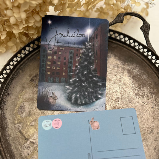 Sisäpihan joulu, postikortti