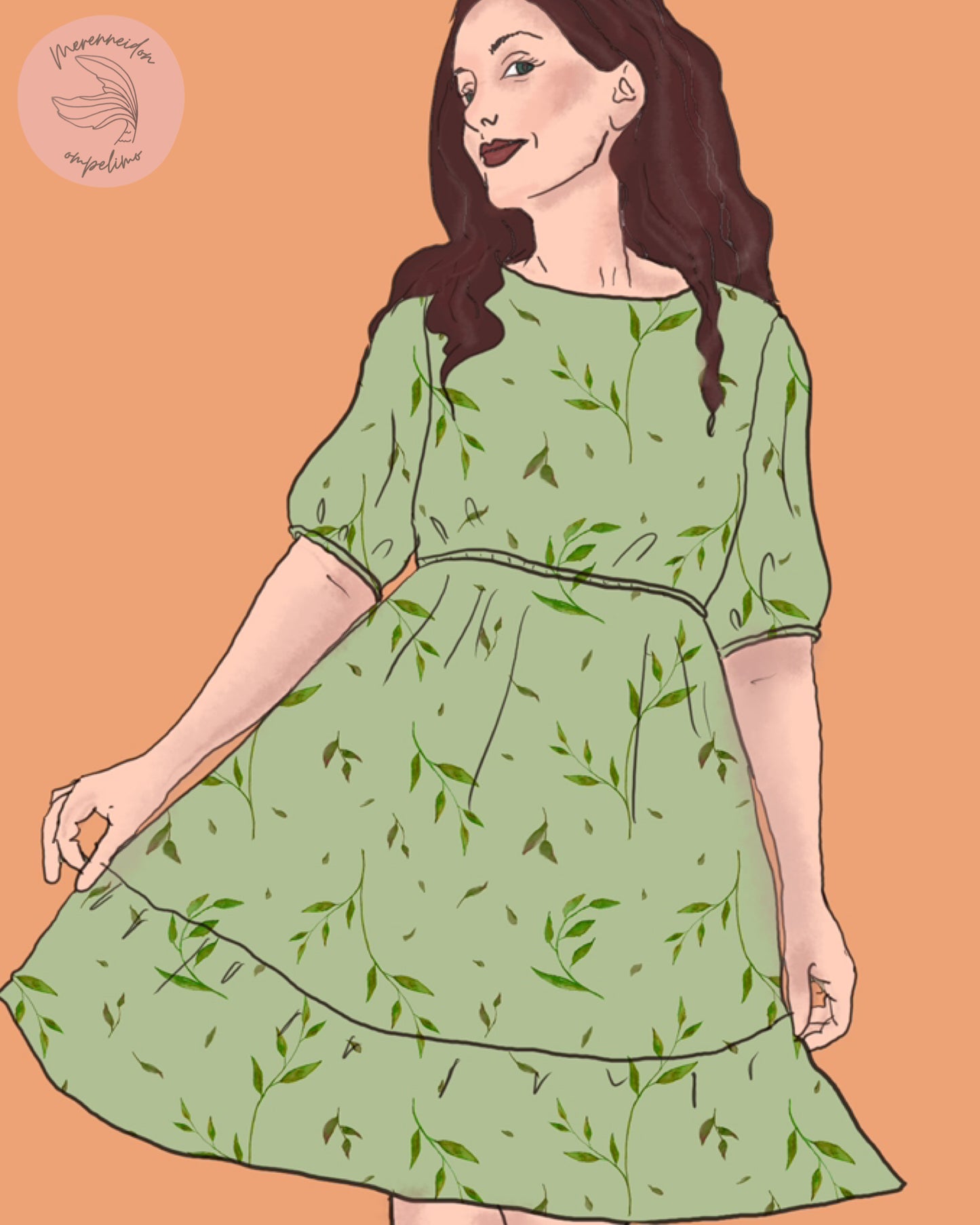 Lehvä avokado, kudottu bambuviskoosi PALA