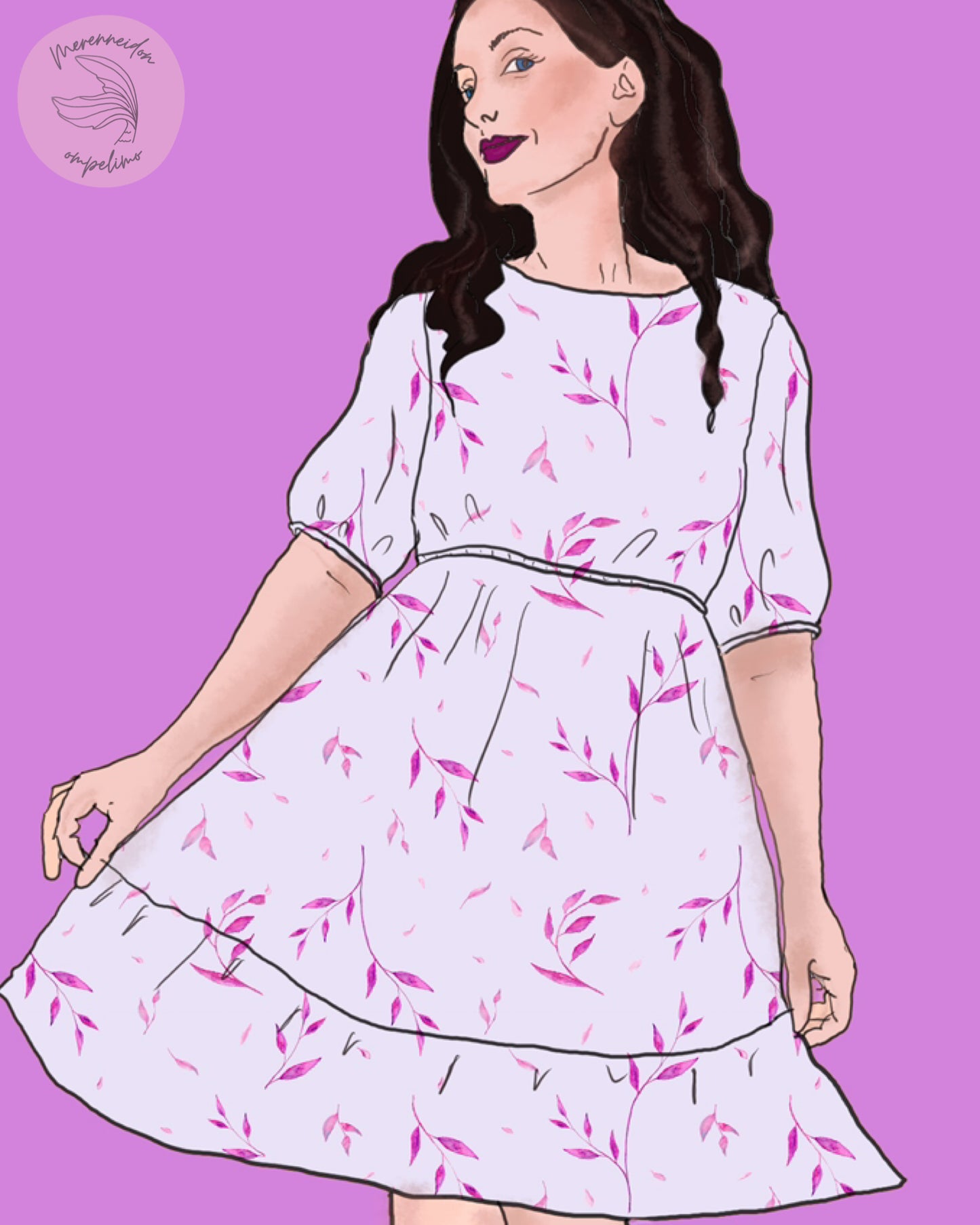 Lehvä vaaleanpunainen, kudottu bambuviskoosi PALA