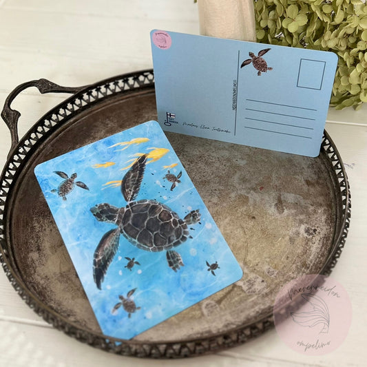 Kilpikonnat, postikortti