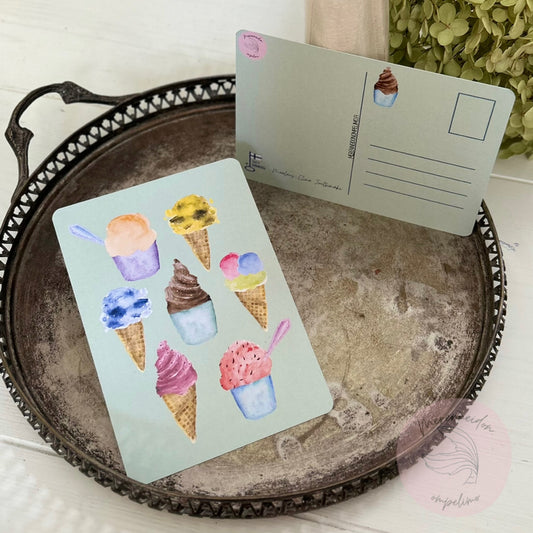 Jäätelöpäivä, postikortti