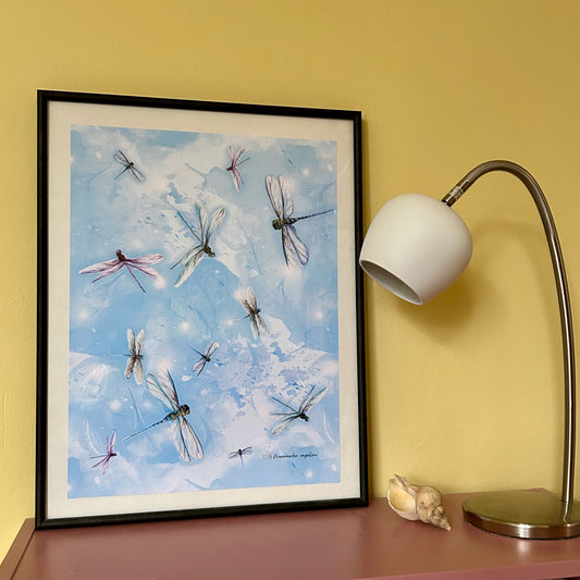 Neidonhiuskorennot, sininen, juliste