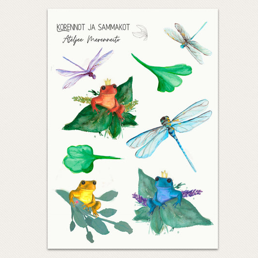 Korennot ja sammakot, tarra-arkki