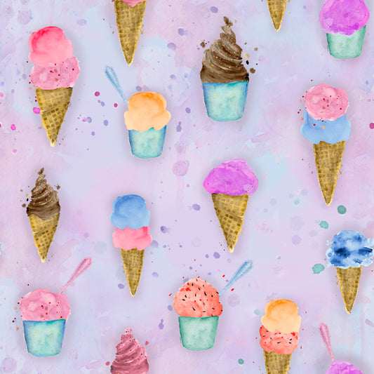 PALA Jäätelöpäivä, (mustikkamaito) harsokangas