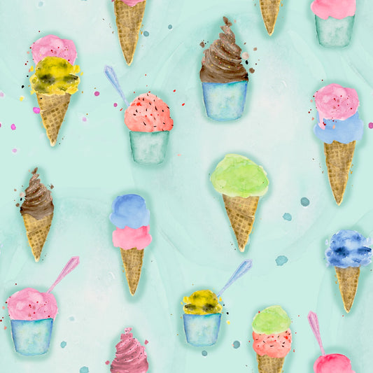 Jäätelöpäivä (sininen), harsokangas