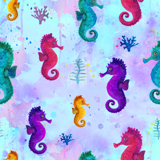 Värikkäät merihevoset -lycra UPF +50