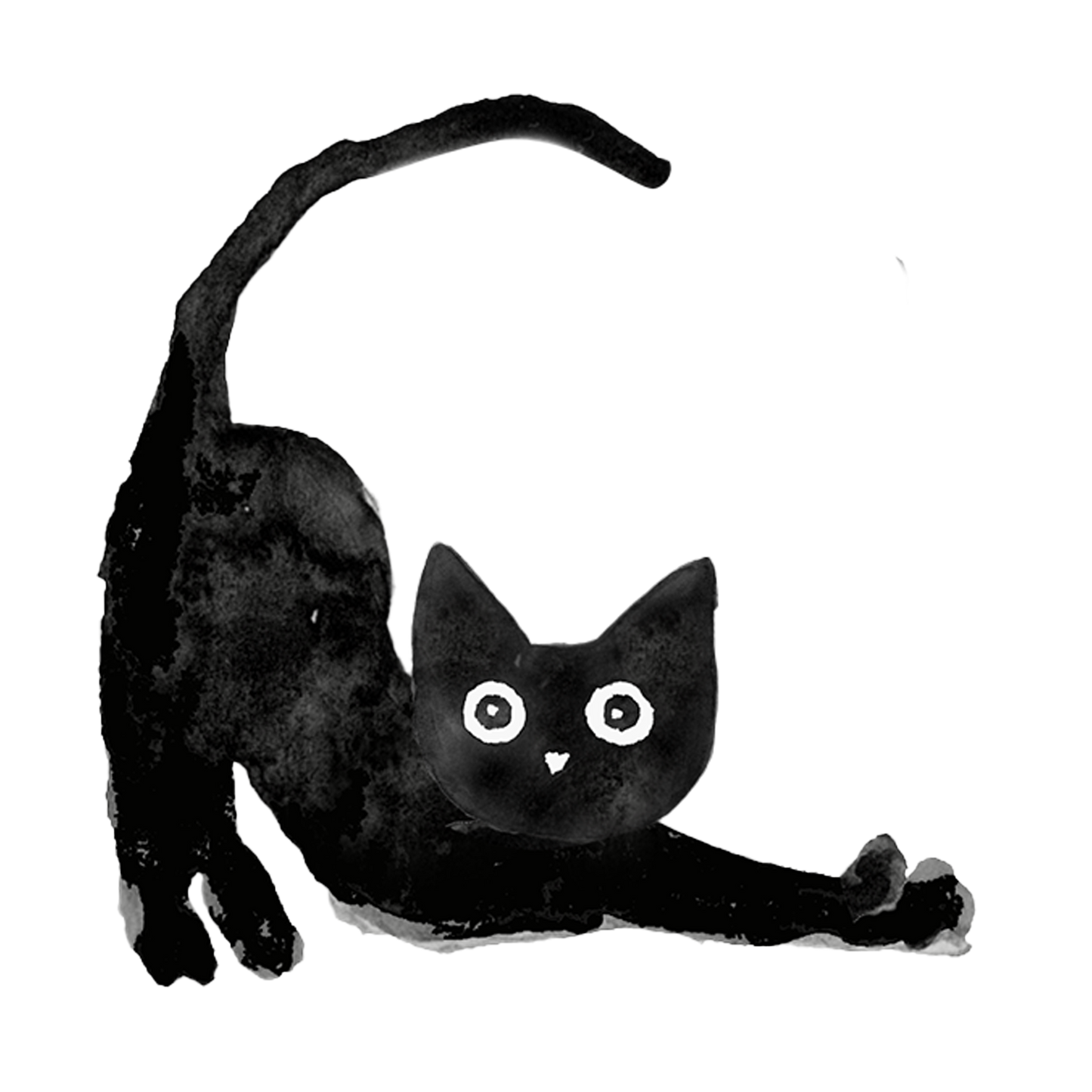 Silityskuva Musta kissa, eri kokoja ja versioita