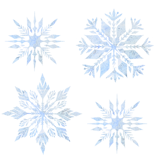 Lumihiutaleet silityskuva-arkki